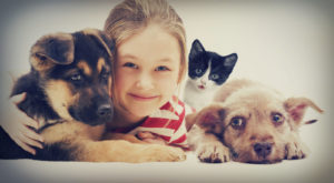 Child And Set Pets